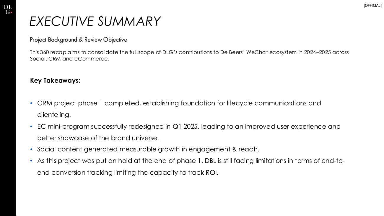 De Beers × DLG — 360 Project Recap — p.2