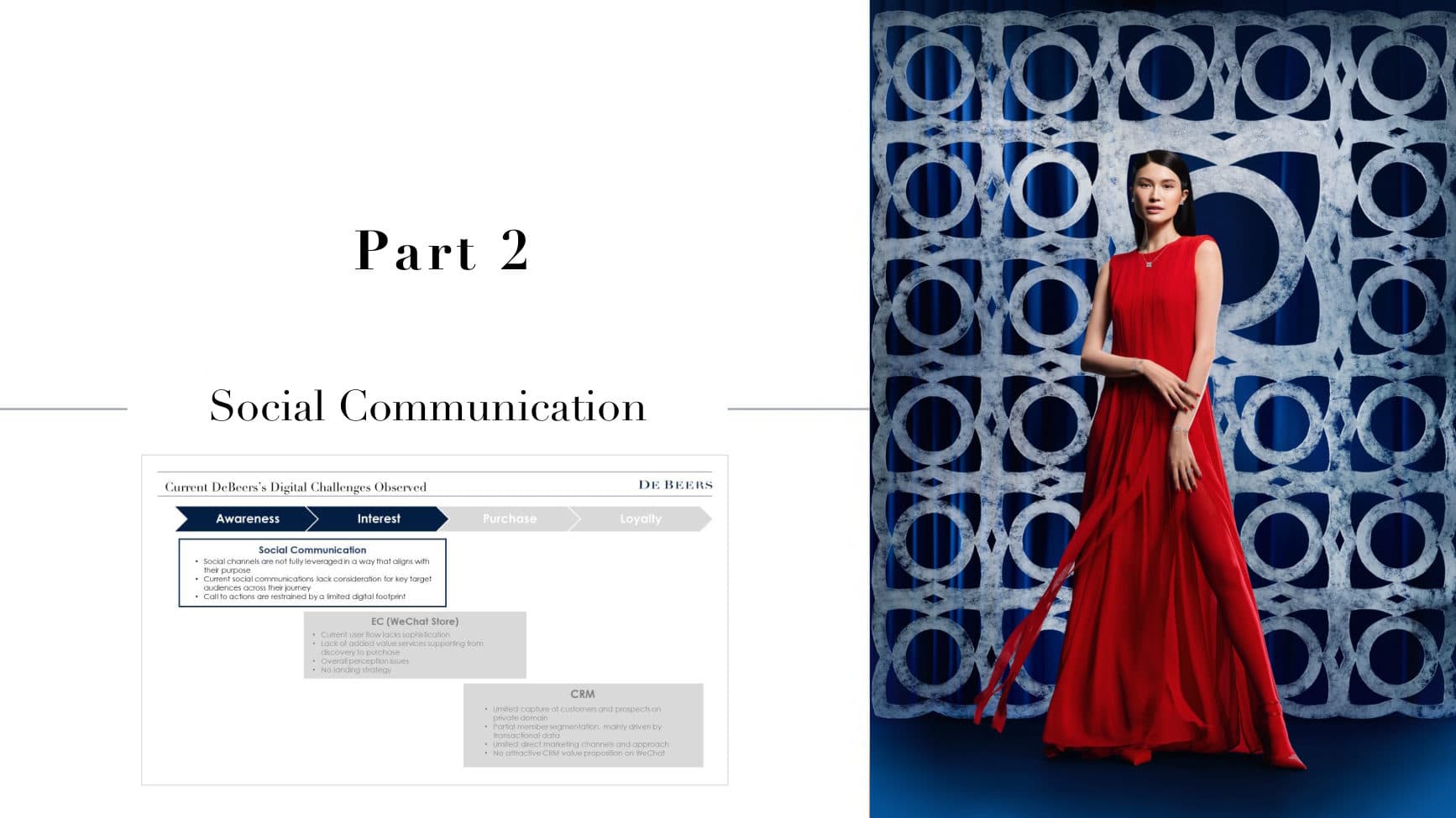De Beers — Social × E-com × CRM Pitch — p.10