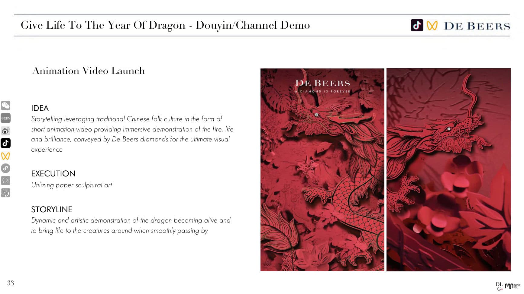 De Beers — Social × E-com × CRM Pitch — p.33